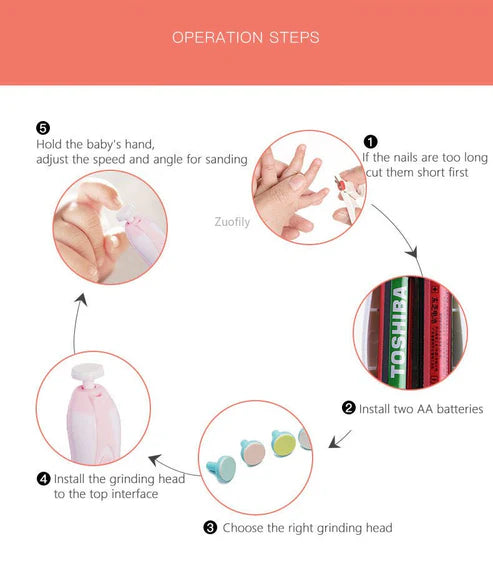 Baby Nail Care Kit Quiet Safe & Easy Nail