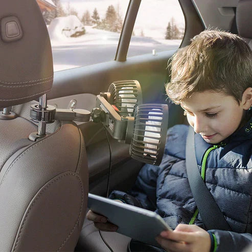 Multifunctional Car Rear Fan Stay Cool with Adjustable Wind Power