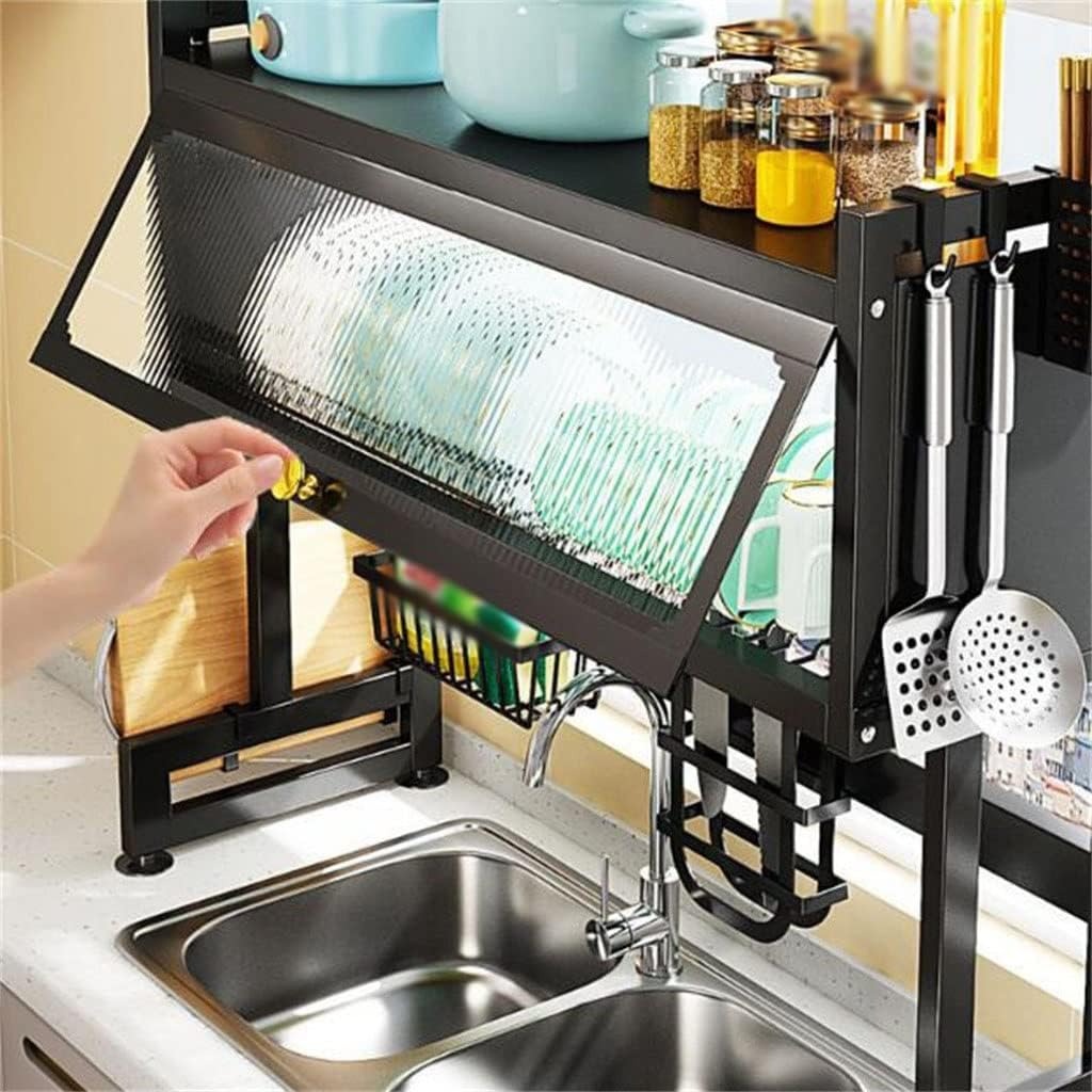 Multi Functional Kitchen Sink Shelf With Built in Cabinet Door