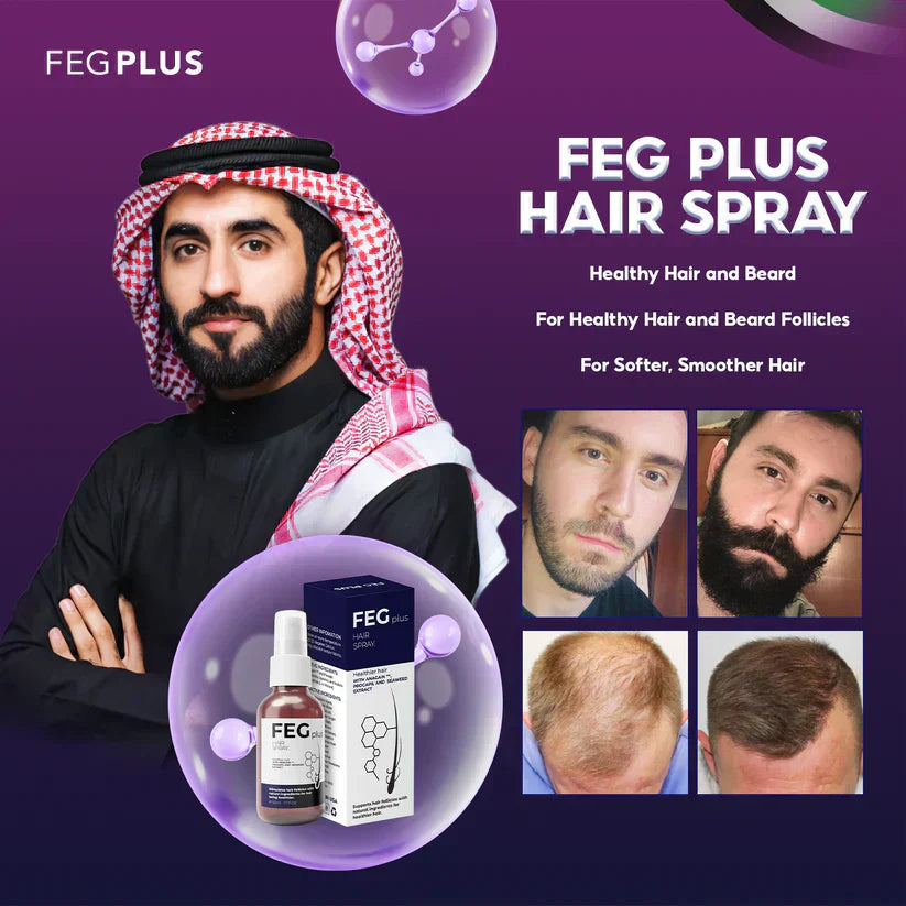 FEG Hair Growth Spray Plus Derma Roller, Suitable For Both Men and Women