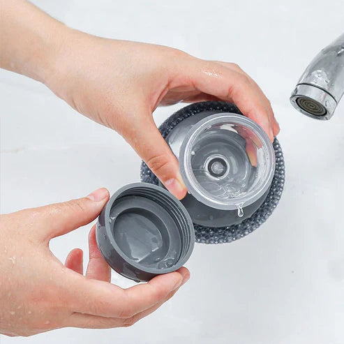 Smart Soap Dispensing Pot Brush Scrub & Shine in One Go