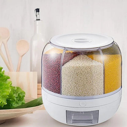 360° Rotating Food Dispenser Smart Kitchen Storage