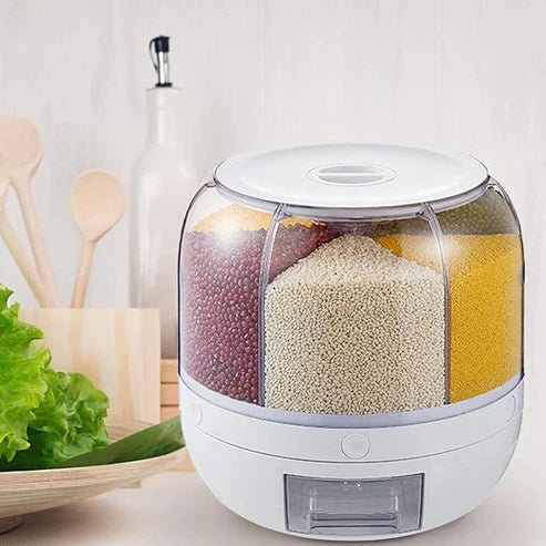 360° Rotating Food Dispenser Smart Kitchen Storage