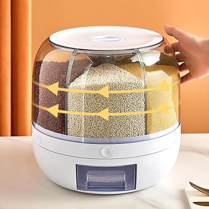 360° Rotating Food Dispenser Smart Kitchen Storage