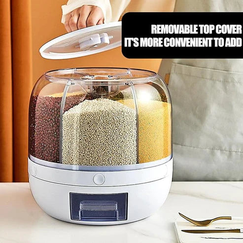 360° Rotating Food Dispenser Smart Kitchen Storage
