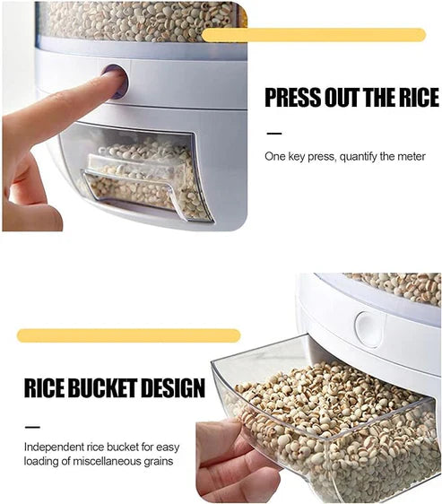 360° Rotating Food Dispenser Smart Kitchen Storage
