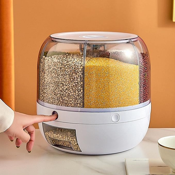 360° Rotating Food Dispenser Smart Kitchen Storage