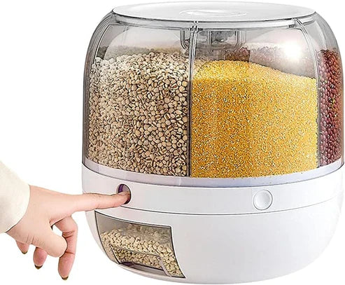 360° Rotating Food Dispenser Smart Kitchen Storage