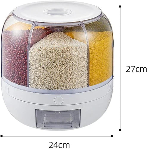 360° Rotating Food Dispenser Smart Kitchen Storage