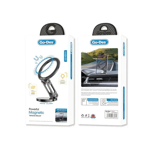 360° Rotating Magnetic Phone Holder Strong Grip Smooth View