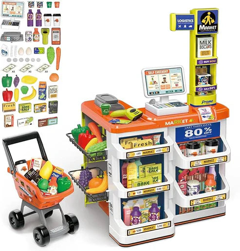 Mini Supermarket Toy Set Fun Grocery Shopping Role Play
